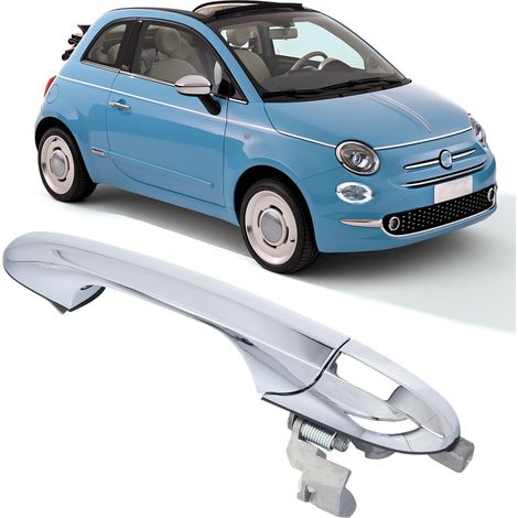 Compatibile con maniglie esterne per porte Türgriff Fiat 500 Compatibile con maniglia porta destra Fiat 500 68069942AC Maniglia esterna 735451696 (lato passeggero anteriore - cromato)