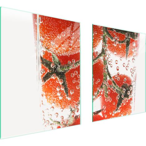 GLASSCHUTZPLATTE FÜR HERD 85x52 TOMATEN