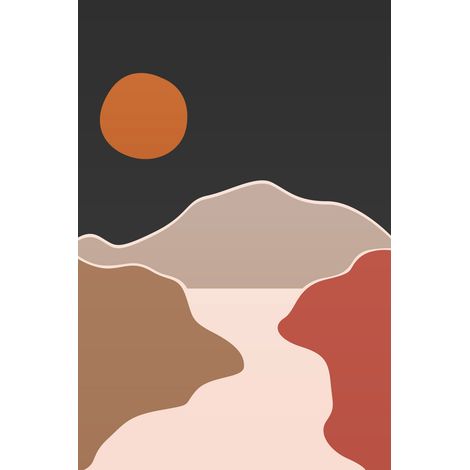 Papier peint panoramique - Paysage Boho - 130 cm x 195 cm (1/2)