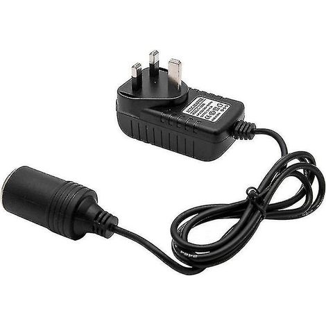 Tragbarer 220-V-auf-12-V-Auto-Zigarettenanzünderadapter – UK-Stecker