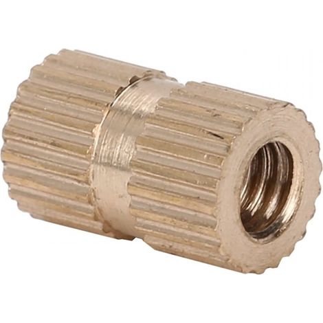 Ecrou En Cuivre A Percement Integral - Filetage Interne M5 - Surface Exterieure Cannelee - Pour Injection Dans Plastique - Lot De 100 (1/5)