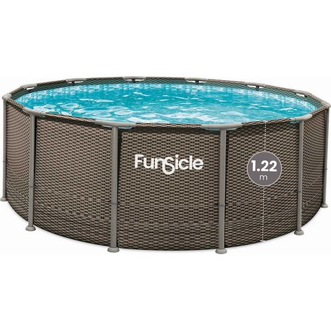 Piscine tubulaire ronde Funsicle marron Ø3,66m x h1,22m
