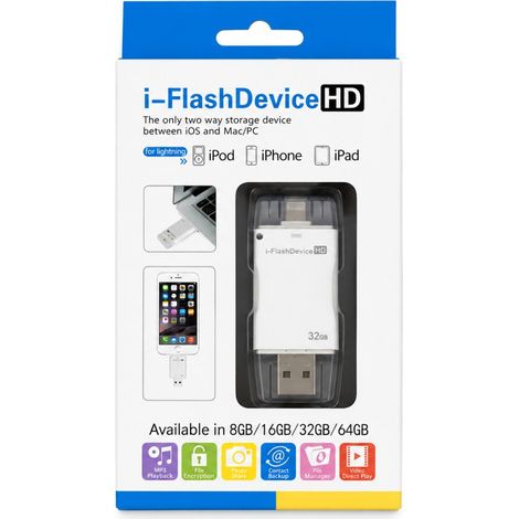 Aquarius iFlash Device HD External Storage Drive White 16GB (1/5)