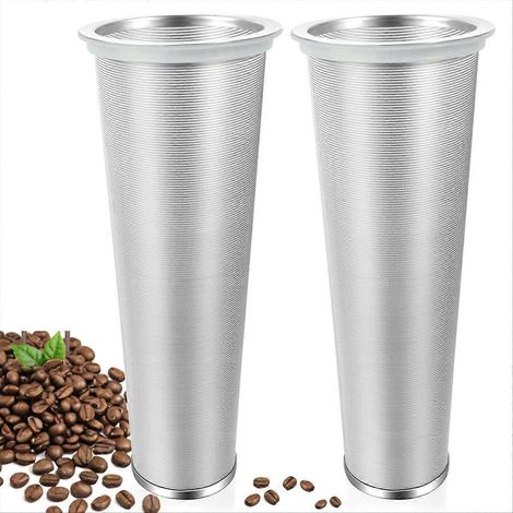 2 pièces cold brew filtre à café acier inoxydable qualité alimentaire cafetière thé fabricant filtre à eau wide mouth (1/5)