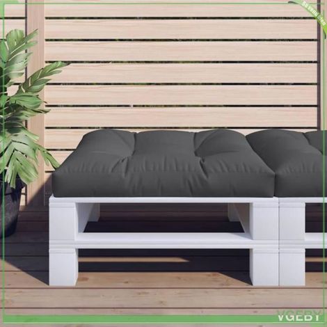 360498 Coussin de palette noir 80x80x12 cm tissu (1/5)