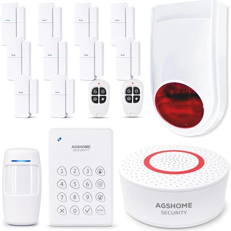 Kit Alarme 16 Pièces avec Sirène Extérieure de 130dB (1/5)