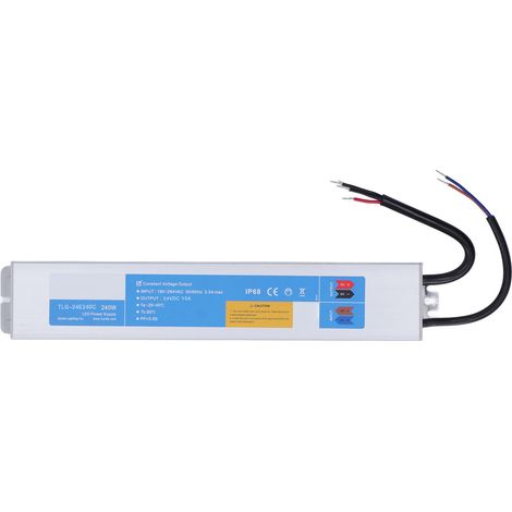 Wasserdichtes LED-Netzteil, Treiber 180–264 V AC auf DC, Wandler-Transformator 240 W für LED-Streifen, DC 24 V, 10 A (1/5)
