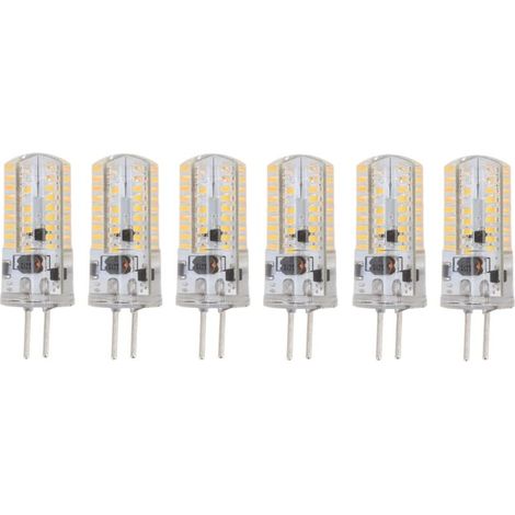 Lot de 6 Ampoules LED GY6.35 5W 12V AC 500LM Chaud 2700K ou Blanc 6000K 72 LEDs pour Bureau et Maison (1/4)