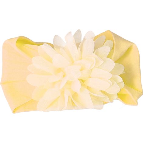 Baby-Haarreif mit Blume – ecru, breit (1/5)