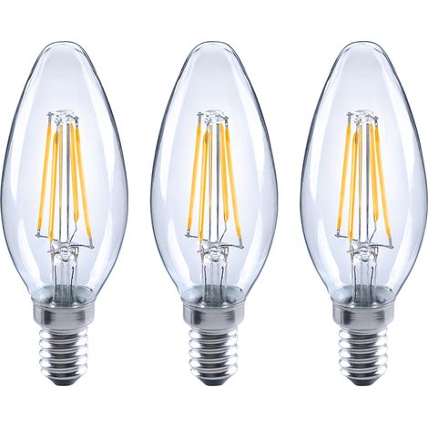 Sygonix SY-4945174 LED EEK E (A - G) E14 Kerzenform 4 W = 40 W Warmweiß (Ø x H) 35 mm x 100 mm 3 St (1/3)
