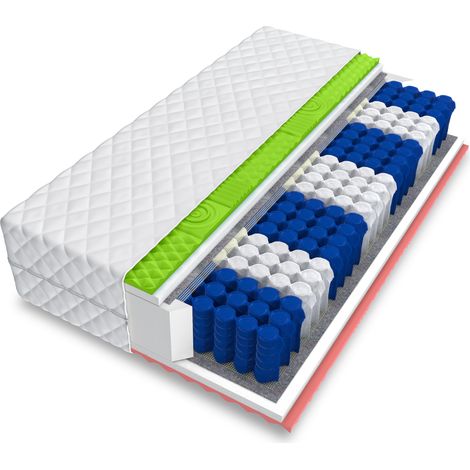 Matratze PAX 7 Zonen 140x200 H3 Hybrid FOAM Visco Taschenfederkern 21 cm NEU
