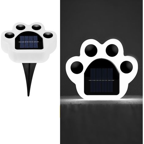Lampe d'ambiance extérieure étanche pour jardin et cour - lumière blanche (4 pièces) (1/5)
