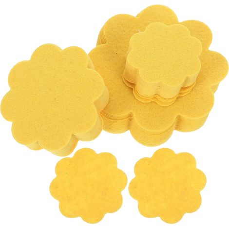 60 Pièces Support en Polyester Jaune pour Pot de Fleurs Trou de Drainage Prévention des Fuites de Terre pour Décoration Intérieure (1/4)