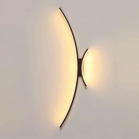 Applique murale linéaire géométrique de 39,4", applique murale à bande métallique ultra fine avec abat-jour en silicone blanc, longue applique murale de chevet, appliques murales LED modernes, éclaira (1/5)