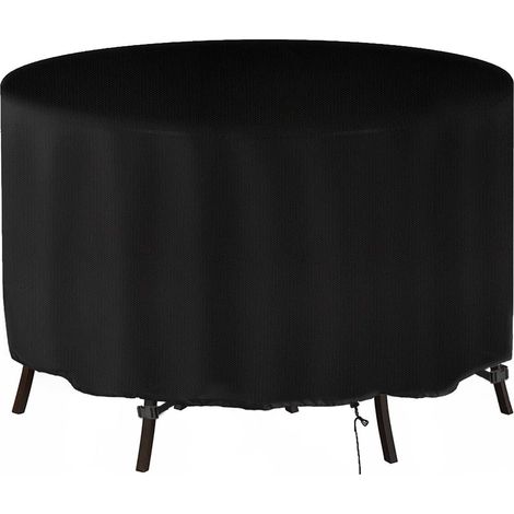 Housse de protection pour meubles d'extérieur, table de jardin, chaise, housse de protection étanche à la poussière, respirante, tissu Oxford 210D (128 x 71 cm, noir, 1 pièce) (1/5)