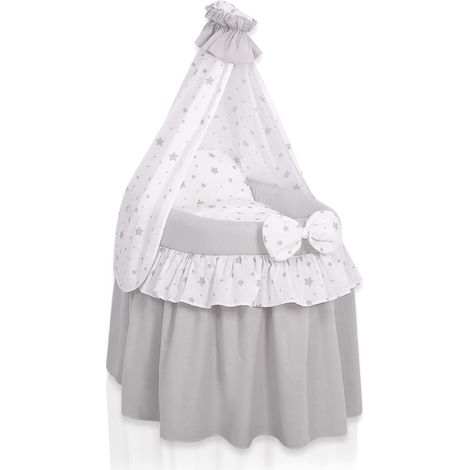 Cochecito de muñecas - Moisés para muñecas con dosel - Gris (1/4)
