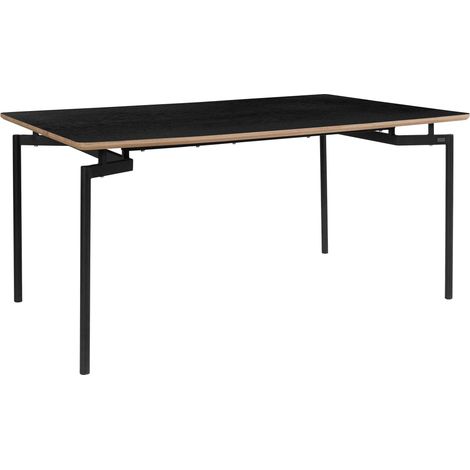 Aldo-Table à manger 160 cm 6 places en Noir (1/5)