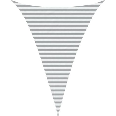 Sun Shade Sail Light Grey and White 3 x 4 x 4 m vidaXL