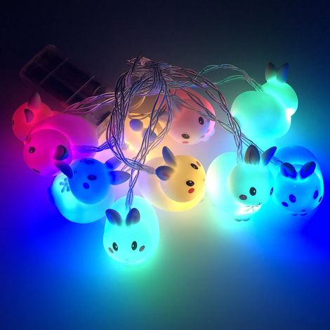 Guirlande Lumineuse Lapin De Pâques - 10 Ampoules Led Blanc Chaud - Longueur 1,65 M - Alimentation Usb - Étanche Ip44 (1/5)