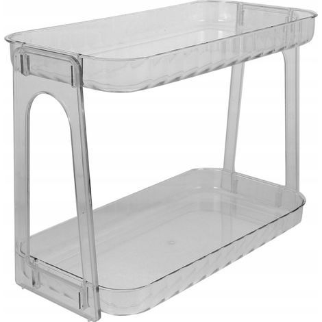 Rangement Cosmétiques Salle Bain Double Plateau (1/4)