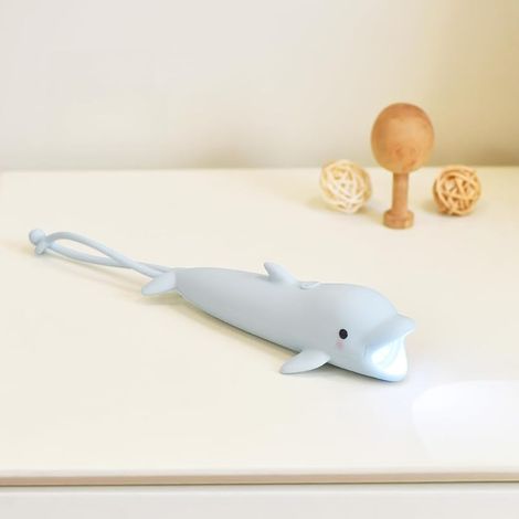 Lampe de poche rechargeable Les dauphins LED, Lampe de poche en silicone en forme d'animal mignon, Confortable Touch Long Press pour régler la luminosité éclairage extérieur Lumière créative. (1/5)