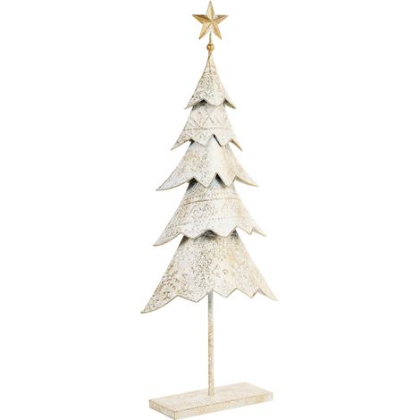 Decorazione Natalizia Albero di Natale in Metallo Dorato Hanko (1/5)