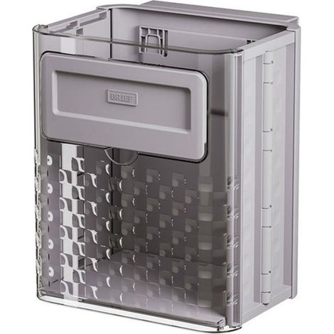 Poubelle Murale Pliable - Pour Porte d'Armoire de Cuisine - Capacité 5 L - Matériau PP+PS - Gris - 1 Pièce (1/4)