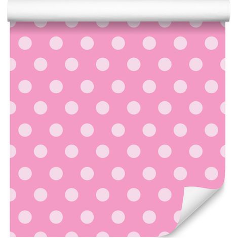 Papier peint rose poudré pour salon et chambre 50x1000 cm (1/5)