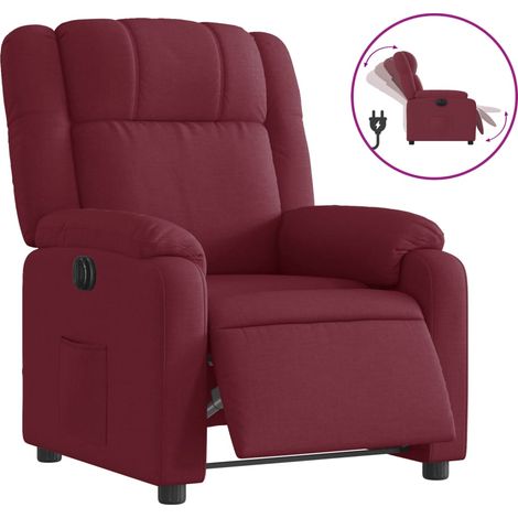 Maison Exclusive - Relaxsessel Elektrisch Weinrot Stoff