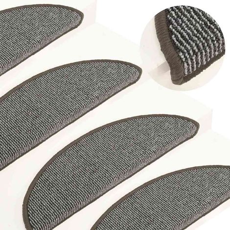 Stair Mats 15 pcs 56x17x3 cm Grey Half Round vidaXL (1/5)