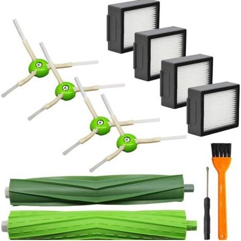 Staubsauger-Ersatzteile für Roomba j7 j7+ i7 i7+ i7 Plus E5 E6 E7 8 i8+ i6 i6+ i3 i3+ i4 i4+, 4 Filter, 4 Seitenbürsten, 2 Gummibürsten (1/5)
