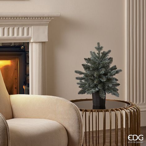 EDG Enzo De Gasperi Albero di Natale Pino Argentato con Vaso H 45 Cm Sage (1/4)