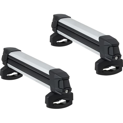 Mophorn Ski & Snowboard Roof Rack, Holds 4 Pairs of Skis or 2 Snowboards,2 Aluminum Universal Car Roof Rack Holders with Lock & Rubber Padding,Suitable for Fishing Rods,Compatible with Most Crossbars (1/5)