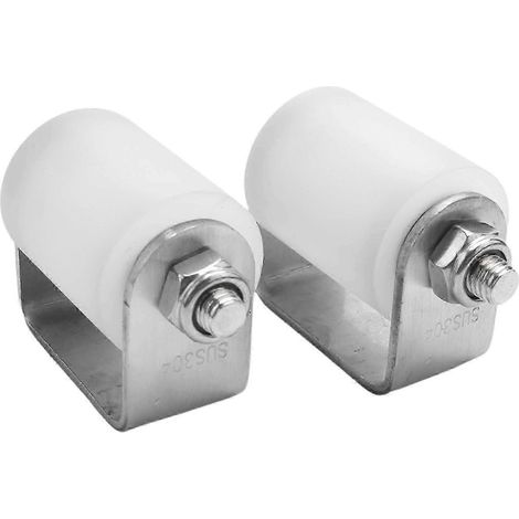 Lot de 2 galets de guidage pour portail coulissant, 7,6 cm (3 pouces), en nylon rigide, avec roulement à billes latéral renforcé (fg2025031702295) (1/4)