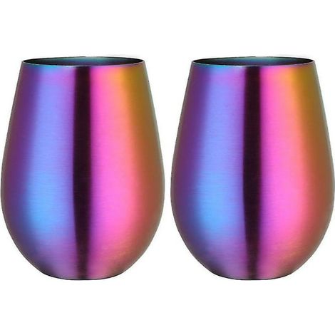 Cup of wine without stainless steel, vessel of exterior portable wine, 2 metal cup game (1/5)