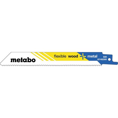 Lama per seghetto alternativo flessibile L.150mm spessore 0,9mm passo denti 1,8-2,6mm bi-metallo 5 pezzi