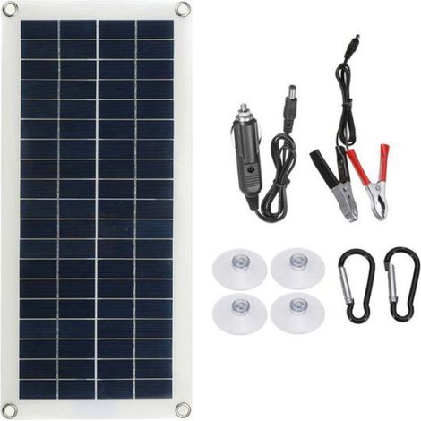 Panneau solaire flexible de 30W pour voiture bateau chargeur de batterie panneau solaire double couleurs multiples (1/4)