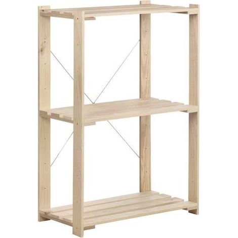 SCAFFALE IN PINO 3 RIPIANI CM 76,5X38,5X110 H