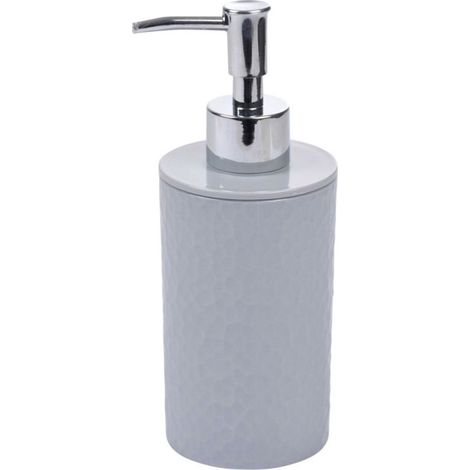 Distributeur de Savon Martelé "Urban" 19cm Gris Clair