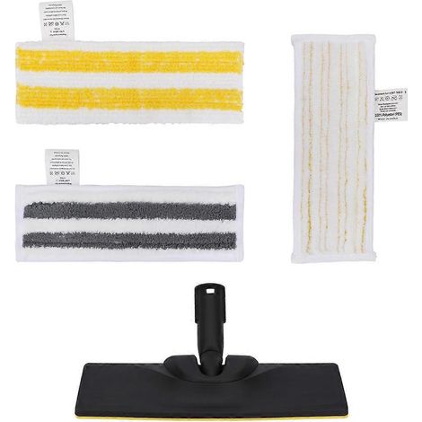 Kit de brosses pour nettoyeurs vapeur Kärcher Easyfix SC 2, SC 3, SC 4 et SC 5, comprenant 3 chiffons en microfibre et 1 tête de brosse. (1/5)