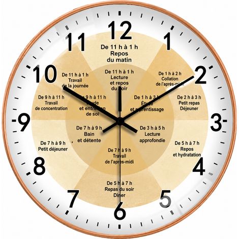 Horloge murale silencieuse 30 cm cadre doré aiguilles noires modèle 179 179 790 g – Livraison gratuite