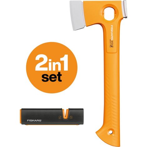 Outil de jardinage Fiskars x13 lame acier double dur inclus affûteur (1/2)