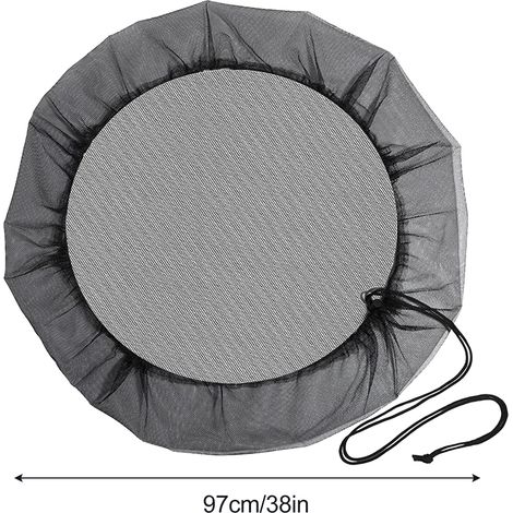 Lot de 3 filets anti-insectes 97cm pour tonneau de pluie, housse de protection filtrante pour réservoir d'eau extérieur (1/5)