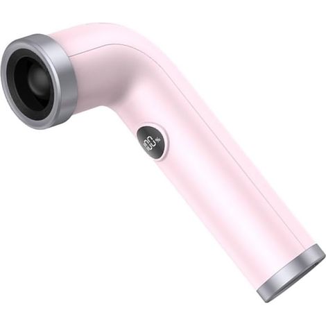 Ventilateur électrique portable sans pales avec affichage numérique, tube flexible et pliable, appareil de refroidissement extérieur portable (rose) (1/5)