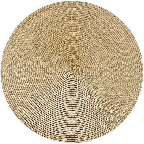 Set de table décoratif rond, résistant à la chaleur, fait main, isolant anti-brûlure, dessous de verre, décoration de cuisine et d'intérieur (1/5)
