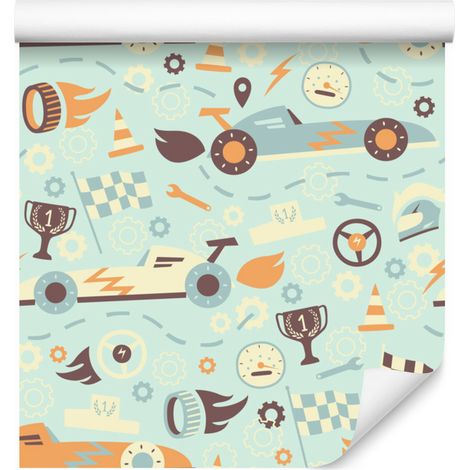 Papel pintado de coches para salón y dormitorio, 50x1000 cm. (1/5)