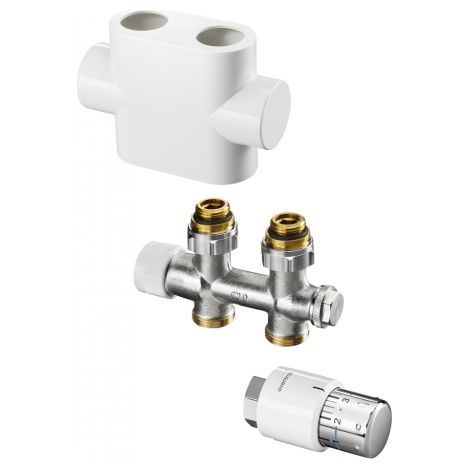 FORMAT Therm ensemble de raccordement de radiateur de salle de bain 1er pass. Blanc