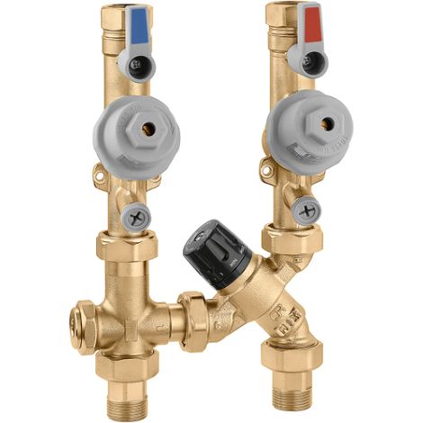 Gruppo combinato per controllo pressione e temperatura in impianti solari Caleffi 539500H 3/4"F