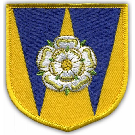 Aufnäher mit dem Wappen von West Yorkshire – selbstklebende Rückseite – gestickter Aufnäher/Abzeichen/Emblem