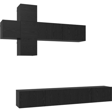 Maison Exclusive - Ensemble meuble TV 7 pcs Chêne noir Bois d'ingénierie